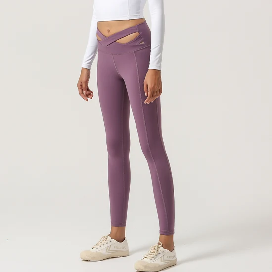 Leggings da yoga a vita sottile ad alta elasticità per ragazze calde personalizzate Pantaloni da yoga per collant a forma di corpo da donna fitness