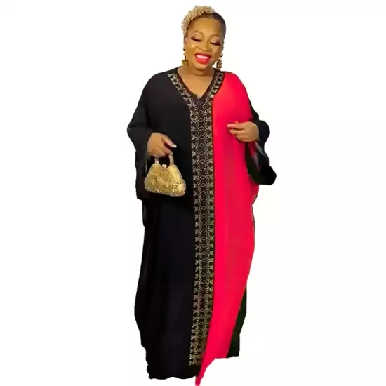 Abito in chiffon Abaya da donna africana Abbigliamento africano musulmano Abito maxi taglie forti Abiti da donna