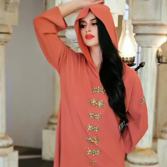 Weimei New fashion Abaya islamico Abito hijab a maniche lunghe da donna nera Abaya saudita Abiti modesti per musulmani